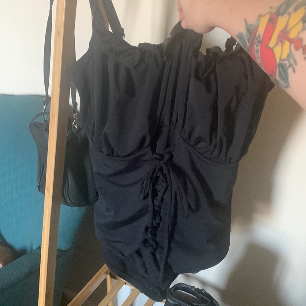 Alpine Butterfly goth corset swimsuit